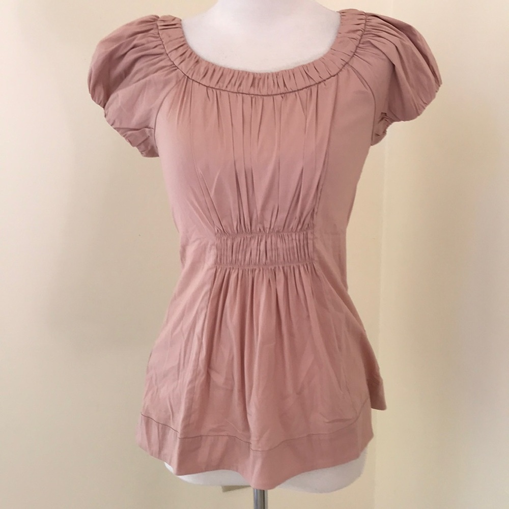 BCBGMaxazaria XS ruched short sleeve top.
